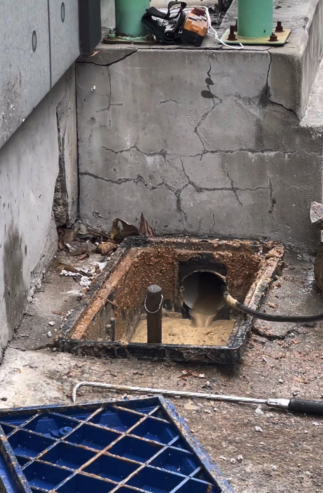 고압세척 작업 영상